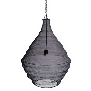Lámpara Colgante Tejida a Mano en Forma de Lágrima, Lámpara Colgante Artesanal, Lámpara de Techo Tejida a Mano de Lujo - Product Image 1