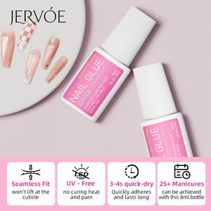 Vente flash - <span class=keywords><strong>Colle</strong></span> à <span class=keywords><strong>ongles</strong></span> liquide professionnelle 8 ml à appliquer au pinceau pour <span class=keywords><strong>faux</strong></span> <span class=keywords><strong>ongles</strong></span>, avec une adhérence forte, une tenue longue durée et un séchage rapide - Product Image 3