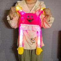 Sombrero de monstruo de oso brillante para Navidad, gorro de felpa con orejas parpadeantes Led, para saltar, para niños y adultos, vestido Pop-Up con orejas, para invierno