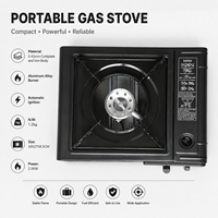 Réchaud à cartouche portable à brûleur unique pouvant utiliser des cartouches de gaz mini et une connexion GPL externe