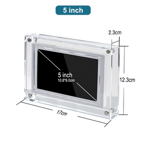 Acrylic 5 <span class=keywords><strong>inch</strong></span> Khung ảnh kỹ thuật số, khung ảnh video với Auto-Rotate, 4GB Bộ nhớ và được xây dựng trong 1500 mAh pin - Product Image 6