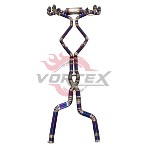 ท่อไอเสียแบบ catback ไทเทเนียมสีม่วงน้ำวนสำหรับ Alfa Romeo Stelvio Quadrifoglio 2.9T valvetronic พร้อมปลายคาร์บอนไฟเบอร์ - Product Image 3