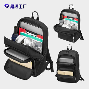 Mochila Unisex para Portátil, Negra, con Panel Trasero de Malla Transpirable y Correas para los Hombros, para Viajes, Estudiantes Universitarios, Primavera 2025 - Product Image 3