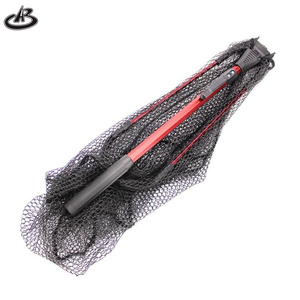 Épuisette de pêche pliable avec poignée télescopique pliable en aluminium maille durable avec revêtement en caoutchouc - Product Image 4