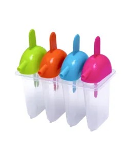 Factory Directly Supply 4 Piece Set Make Healthy Juice Bars Sorbet Sherbet Pops Ice Pop Molds