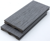 Revêtement de terrasse extérieur moderne en composite bois-plastique, ignifuge, imperméable, antidérapant, à grain de bois 3D, dalles carrées emboîtables pour jardin