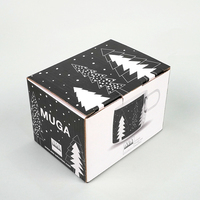 Boîte d'emballage en carton ondulé kraft personnalisée avec impression, boîte d'expédition en papier à rabat pour tasse en céramique et cadeau