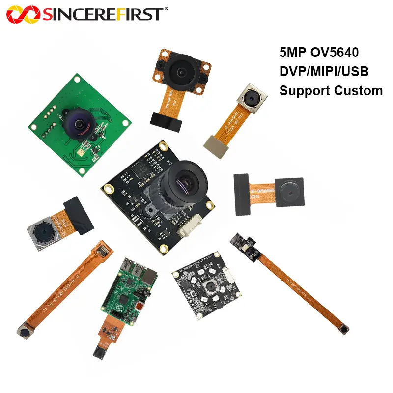 وحدة كاميرا صغيرة بجودة 5 ميجا بكسل 1080 بكسل 2 كلفن Dvp Mipi Csi وحدة كاميرا صغيرة بتركيز تلقائي وتركيز ثابت OV5640 OV5647 CMOS منفذ USB 500w مستشعر وحدة كاميرا