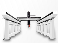Centre d'usinage à portique 5 axes 8 outils avec système de commande CNC Syntec 4000x2000mm pour la production de grands moules