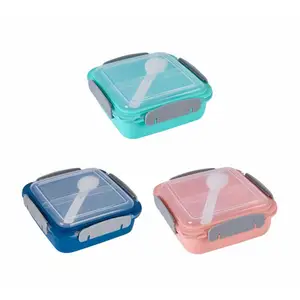 Forno a microonde sicuro per bambini in plastica a tenuta stagna con 6 scomparti contenitore per alimenti Bento Lunch Box per bambini