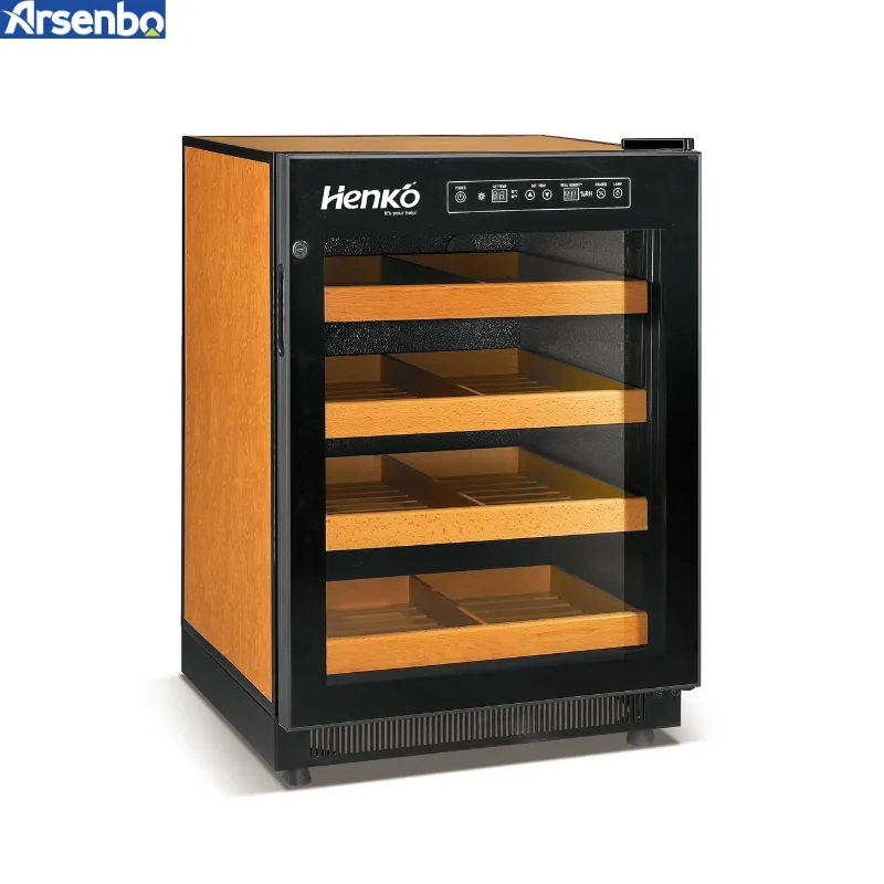 Arsenbo Elettronico di Raffreddamento del Compressore Cabinet In Legno Massello Sigaro Cantina di Raffreddamento Humidor con Grande Capacità Sigaro Frigorifero