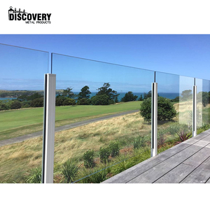 Latest New Design Aluminum U Channel topless <strong>Glass</strong> <strong>Balustrades</strong> for Outdoor Balcony <strong>Frameless</strong> <strong>Glass</strong> Railing - Product Image 1