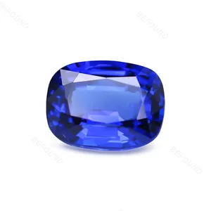 Top Quality Cushion diamond Cut 7x9mm 3carat Royal Blue Sapphire Synthetic lab grown Sapphire