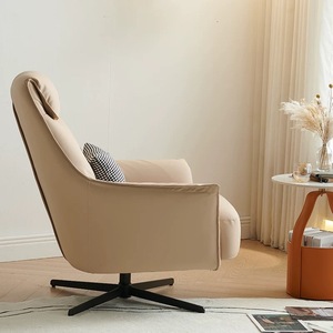 Fauteuil de canapé moderne rotatif de luxe Fauteuil de salon inclinable intérieur de salon Chambre à coucher Mobilier à dossier haut en cuir Design - Product Image 4