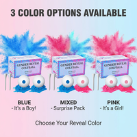 JCAY Ensemble de ballons de golf pour révélation du sexe, décorations en plastique rose et bleu pour bébé garçon ou fille, montage facile, diamètre 4,2 cm