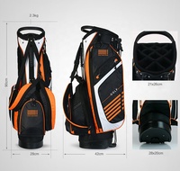Bolsa de soporte de golf con logotipo personalizado impermeable de nailon OEM más vendida, peso ligero, precio de fábrica