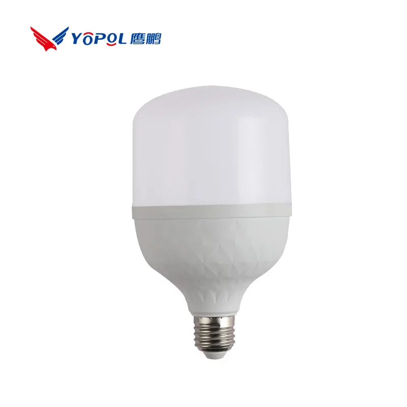 Lampu LED, 5W/10W/15W/20W/30W/40W/50W/60W E27 B22 LED bohlam daya tinggi perakitan plastik AC 80 dalam ruangan Lumen tinggi Driver IC-20-60