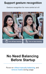 Nuevo L7C Pro Plus <span class=keywords><strong>Face</strong></span> Tracking Rotation Phone Gimbal Tripod con Tracker 5 en 1 Gimbal Stabilizer Phone con AI Vision - Product Image 6