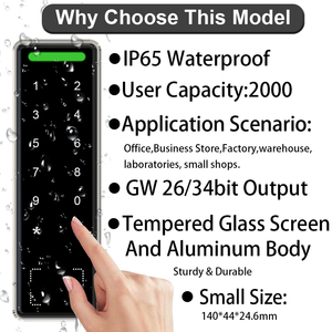OEMカスタマイズアクセス制御キーパッドパネルカードリーダースタンドアロンRFIDドアWIFIアルミ合金IP65防水アクセス制御 - Product Image 5