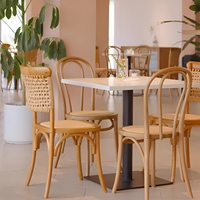 Chaise en rotin tressé MULIGNA style ferme, 23 trous, pour intérieur, extérieur, café, mobilier de salle à manger en bois et rotin naturel