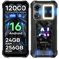 Teléfono Resistente LAGENIO Rhino1 Pro 4G LTE/GSM, Pantalla de 6.9 Pulgadas y 120 Hz, 24 GB + 256 GB, 12000 mAh, 33 W, IP68, Android, NFC, Resistente a Golpes, Resistente al Agua, para Juegos, SOS
