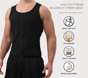 Débardeur de sudation <span class=keywords><strong>pour</strong></span> <span class=keywords><strong>homme</strong></span>, gilet de sauna, maillot de compression <span class=keywords><strong>pour</strong></span> l'entraînement, gaine amincissante, effet thermique, personnalisable, <span class=keywords><strong>pour</strong></span> la gym - Product Image 4