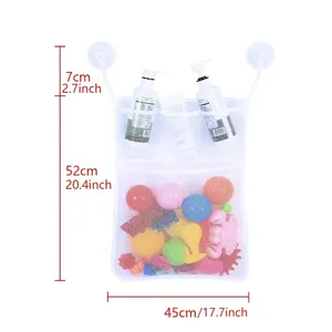 Bañera de bebé organizador de almacenamiento de juguetes Red con bolsillos ducha Caddy sostiene niños juguetes jabón champú - Product Image 5