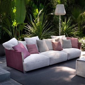 Factory Customization Modern Yacht Outdoor Sectional Set Stainless Steel Woven Outdoor Furniture for Villa Garden Patio - Product Image 1