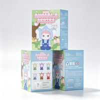 Emballage personnalisé pour boîte mystère en carton gris, boîte rigide écologique pour figurines de collection, jouets, poupées, avec doublure en éponge, pour exposition et vente en gros