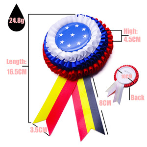 Bán Buôn Tùy Chỉnh 3 Inch 58Mm Hoa Hồng Hoa Nút Huy Hiệu Nhảy Giải Thưởng Ngựa Ribbon Huy Hiệu Handmade In Giải Thưởng Ribbon Hoa Hồng - Product Image 6