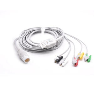Perlengkapan Medis yang Kompatibel dengan Philllippsss M4735A Direct Connect 5 Leads Clip Heartstart IEC ECG Cable untuk Penggunaan di Rumah Sakit. - Product Image 1