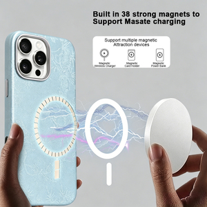 Custodia per telefono in pelle PU magnetica anti-shock con pulsanti indipendenti sensibili per fotocamera, cover antiurto per iPhone 17 16 15 Pro Max - Product Image 5