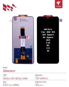 Display LCD Touch Screen FLYCDI per Xiaomi <span class=keywords><strong>Redmi</strong></span> 9A/<span class=keywords><strong>9C</strong></span>/9A Sport/9i Sport/9i 10A C3/C31 con Garanzia di 1 Anno - Product Image 2
