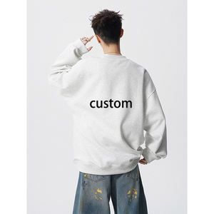 Sudadera de Cuello Redondo con Bordado Floral para Hombre, Marca Moderna, Otoño Invierno, Forro Polar, Gruesa, Holgada, Negra, Informal - Product Image 2