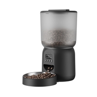 Distributeur automatique de nourriture sèche pour animaux de compagnie en plastique moderne de 3,7 L avec batterie, bol automatique programmable, grande capacité, écran LCD intelligent, OEM