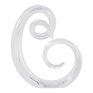Tall Swirl Sculpture Glass Abstract Accent For Home Decor Bathroom Office <b>Desk</b> Living Room <b>Shelf</b> Styling - Product Image 1