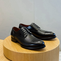 Chaussures Oxford en cuir véritable pour hommes, style designer de haute qualité, à lacets, antidérapantes, respirantes, chaussures habillées formelles pour affaires