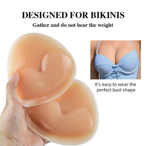 Ücretsiz boyut silikon Push-Up sütyen ekle yumuşak kumaş meme büyütücü ped görünmez Bikini üçgen şekli sindiren aksesuar - Product Image 2