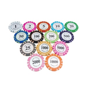 Jeu de jetons de <span class=keywords><strong>Poker</strong></span> en argile de <span class=keywords><strong>Casino</strong></span>, couronne, jeu de jetons de LAS VEGAS, couronne, ensemble National, jetons de <span class=keywords><strong>Poker</strong></span> en céramique avec boîtier en aluminium - Product Image 2