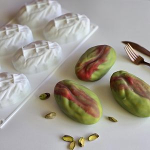 Moule à gâteau aux pistaches UNIMOULD, 100% silicone alimentaire, moule à chocolat blanc, moule à fondant, résistant au four et au lave-vaisselle, pour la décoration - Product Image 6