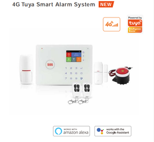 แผงควบคุมระบบรักษาความปลอดภัยไร้สาย Tuya Smart 4G GSM WiFi CE EN ระบบเตือนภัยบ้าน SOS - Product Image 2