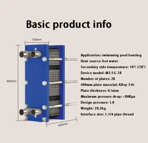 Endüstriyel üretici paslanmaz çelik plaka ve çerçeve plakalı tipi ısı değiştirici fiyat