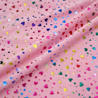 Grossiste Super doux bronzant, tricoté 100% Polyester feuille imprimée Velboa Star Design Velboa argent imprimé Minky tissu polaire/