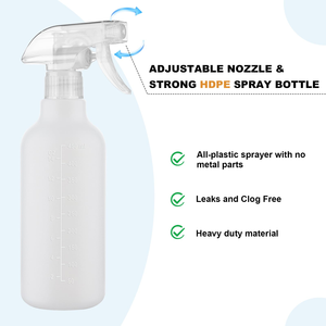 ขวดสเปรย์พลาสติก HDPE ขนาด 500 มล. แบบรีฟิลได้ เป็นมิตรกับสิ่งแวดล้อม พร้อมหัวฉีดสเปรย์สำหรับทำความสะอาด - Product Image 6
