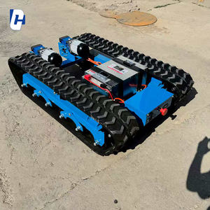 원격 제어 고무 트랙 탱크 크롤러 섀시를 갖춘 로봇 스틸 트랙 플랫폼 운송기 - Product Image 1