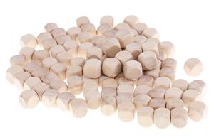 Usine personnalisé points colorés 6-20 faces dés en bois de Lotus avec coins gravés 8-80mm en vrac en gros dés en bois arrondis - Product Image 4