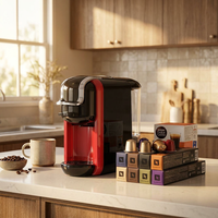 Machine à café expresso multi-capsules personnalisable compatible avec les capsules Nespresso, les capsules DG, les dosettes ESE et le café moulu pour la maison