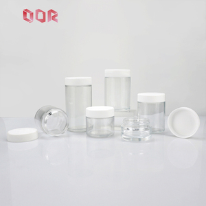 Pot en verre transparent de luxe 500 ml avec couvercle blanc, pot en verre hermétique de haute qualité pour la cuisine et l'emballage de produits de soin. - Product Image 3