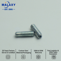 Vis sans tête à six pans creux en acier allié à pointe conique, fourniture directe d'usine Malaxy
