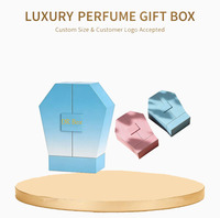 Kotak Hadiah Parfum Flip Top Kaku Model Buku dengan Busa Pelindung, Kemasan Parfum Bunga Putih Mewah 100 ml